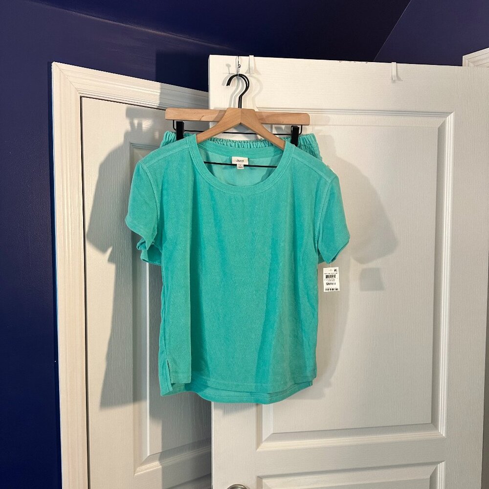 NWT - Jenni Intimates -  Ocean Aqua - Lounge Short Set - Size Small